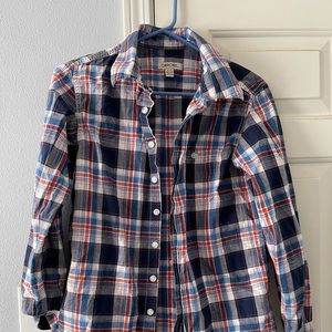 Cherokee boys plaid button up shirt
